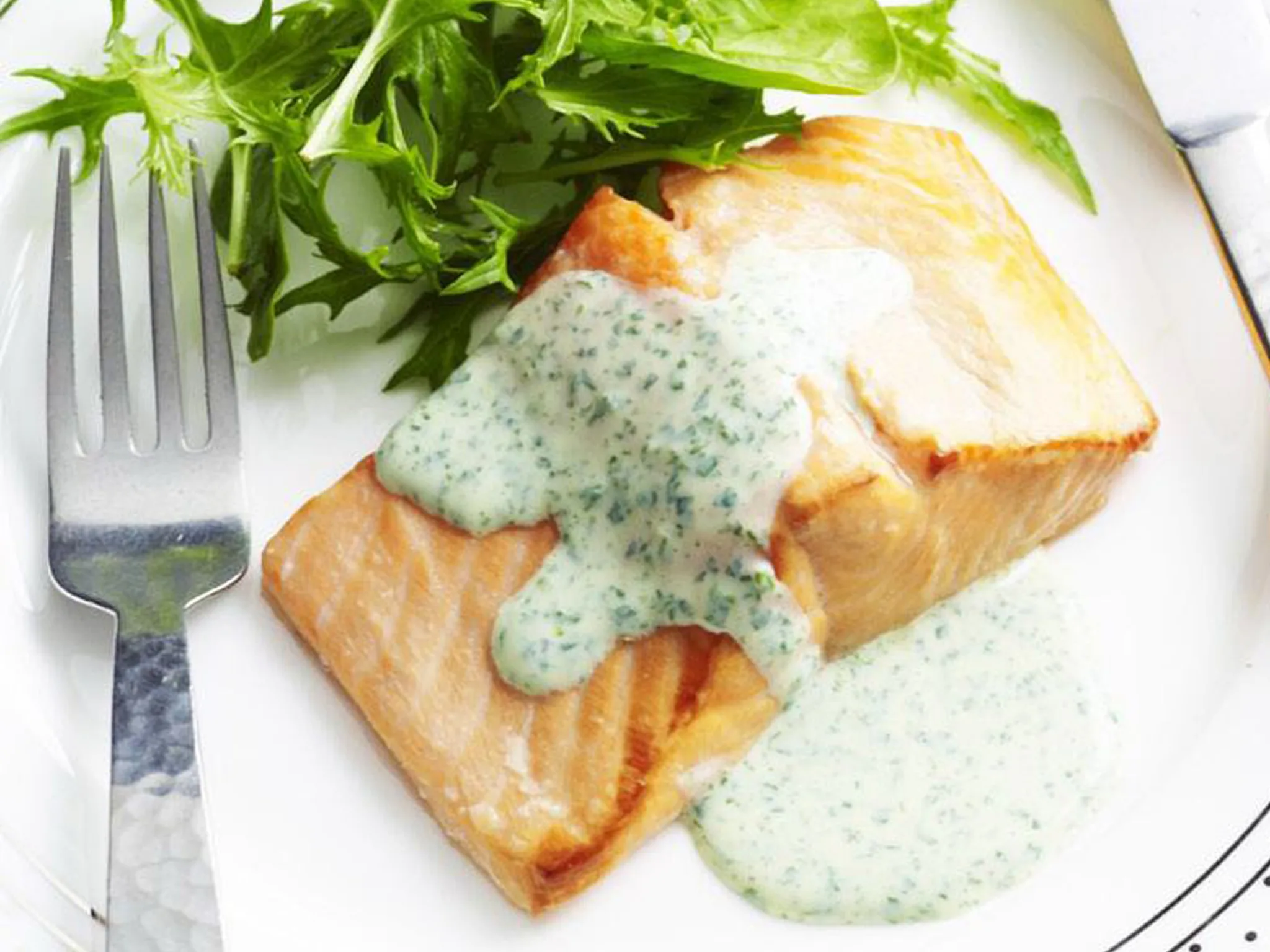 tea-smoked ocean trout with orange and herb yogurt dressing