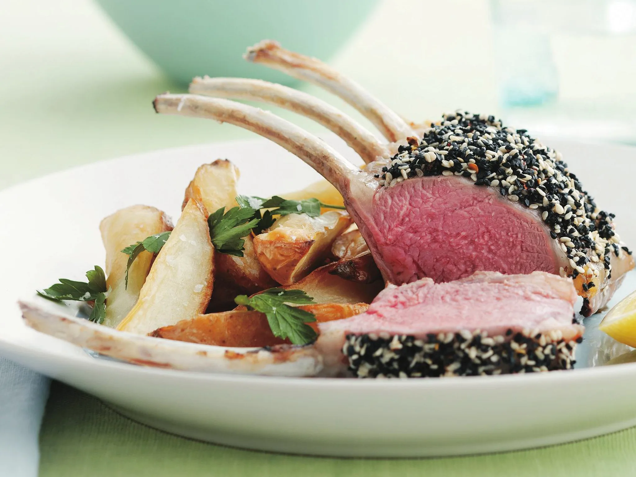 spice-crusted lamb racks