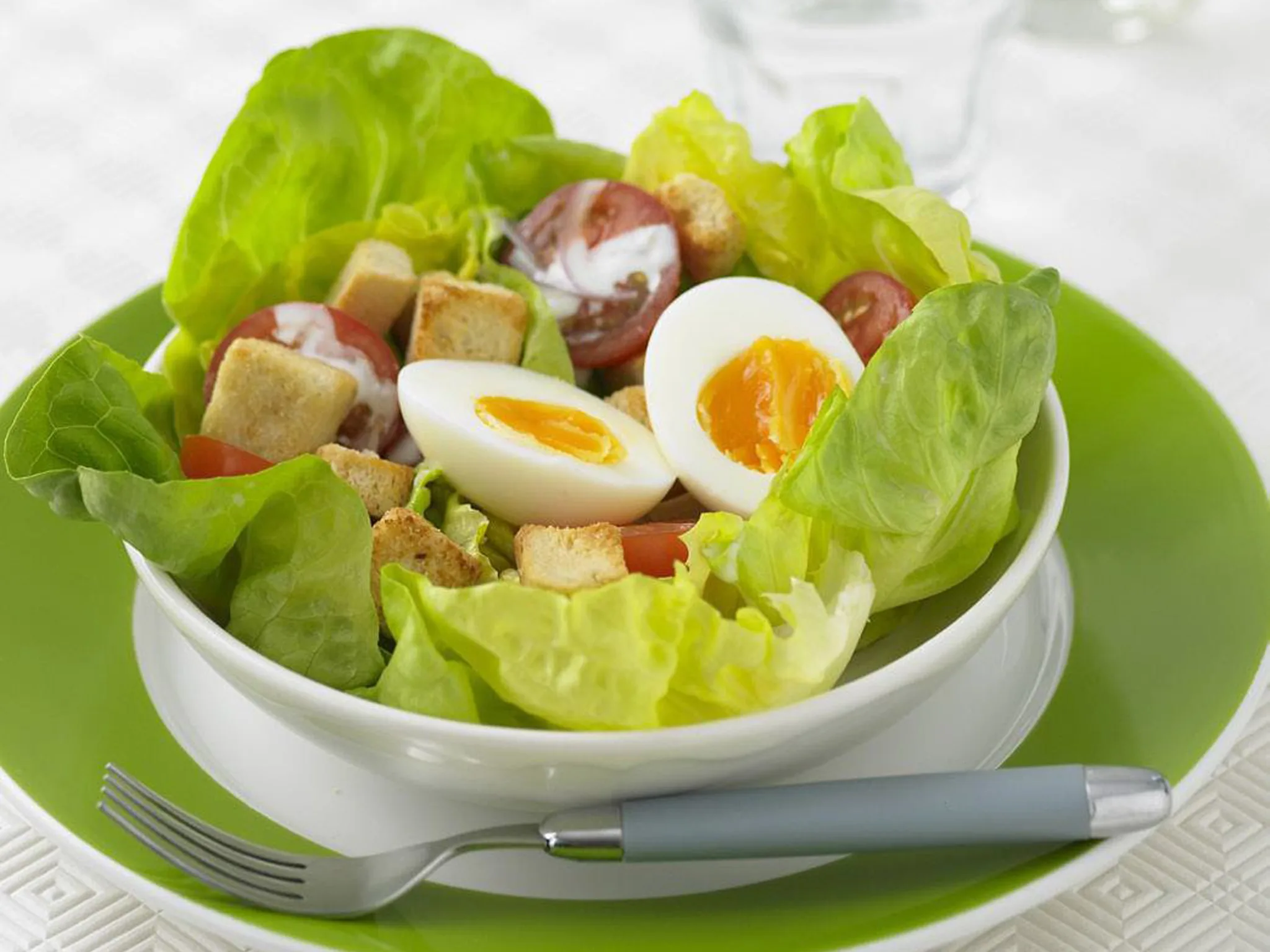 egg salad with croûtons