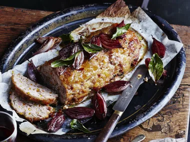 PORK &VEAL MEATLOAF WITH FIG GLAZE