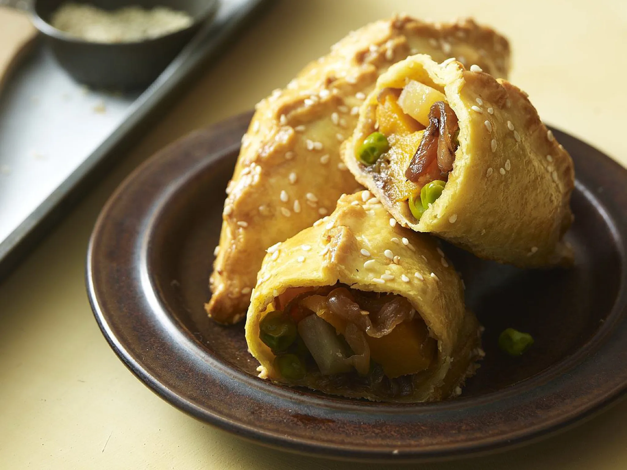 SPICED GREEN PEA AND POTATO PASTIES