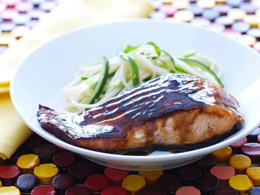 Teriyaki salmon with udon salad | Women's Weekly Food