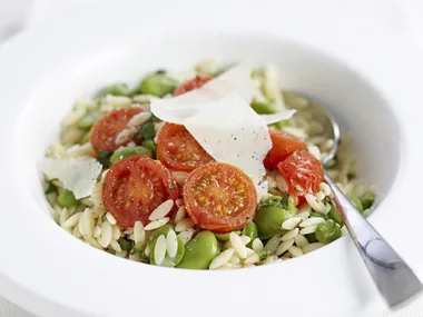 risoni & broad bean salad