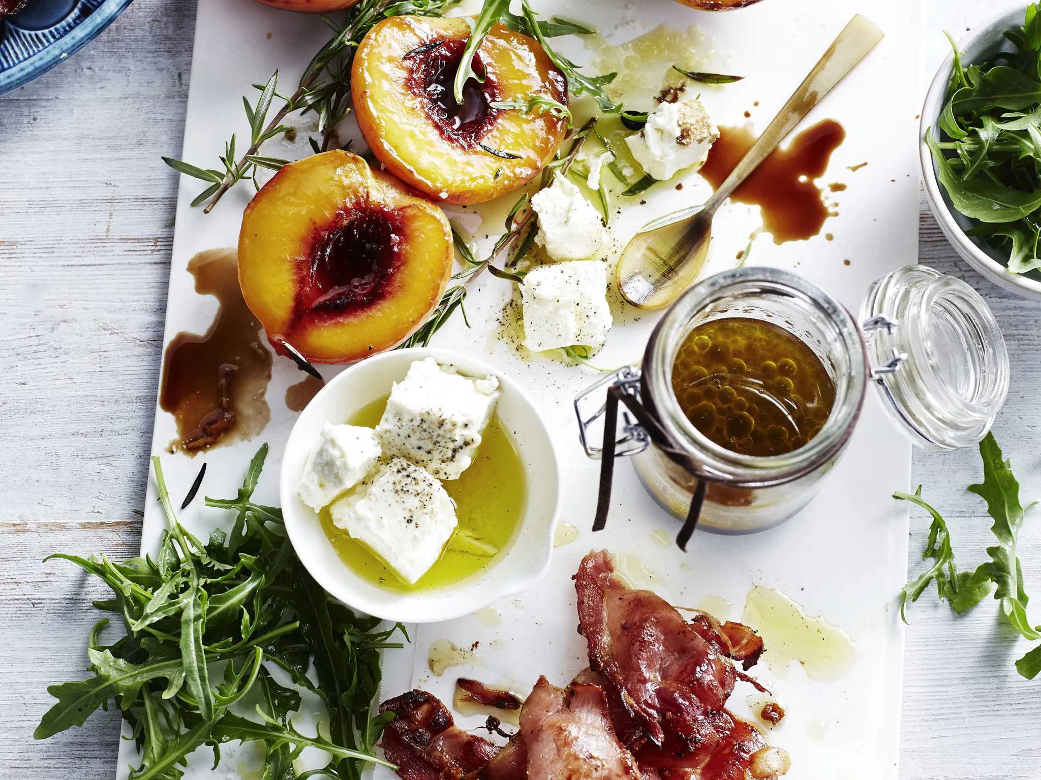 ROSEMARY GRILLED PEACH & PROSCIUTTO SALAD