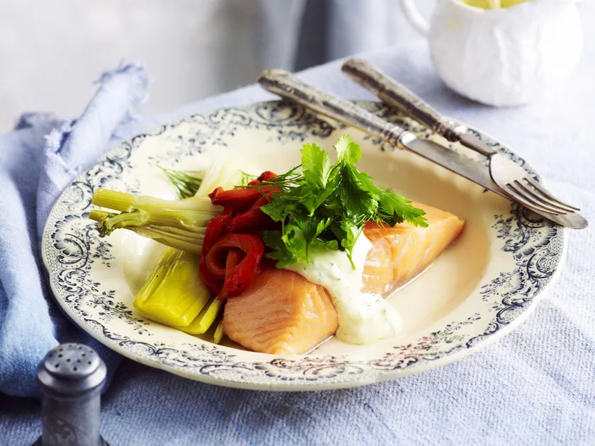 Confit of salmon with herb salad | Women's Weekly Food