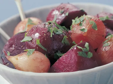 Roasted beetroot and onion