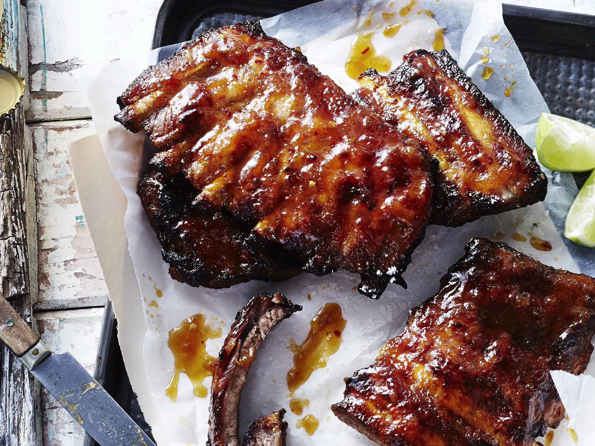 STICKY APRICOT & LIMERIBS