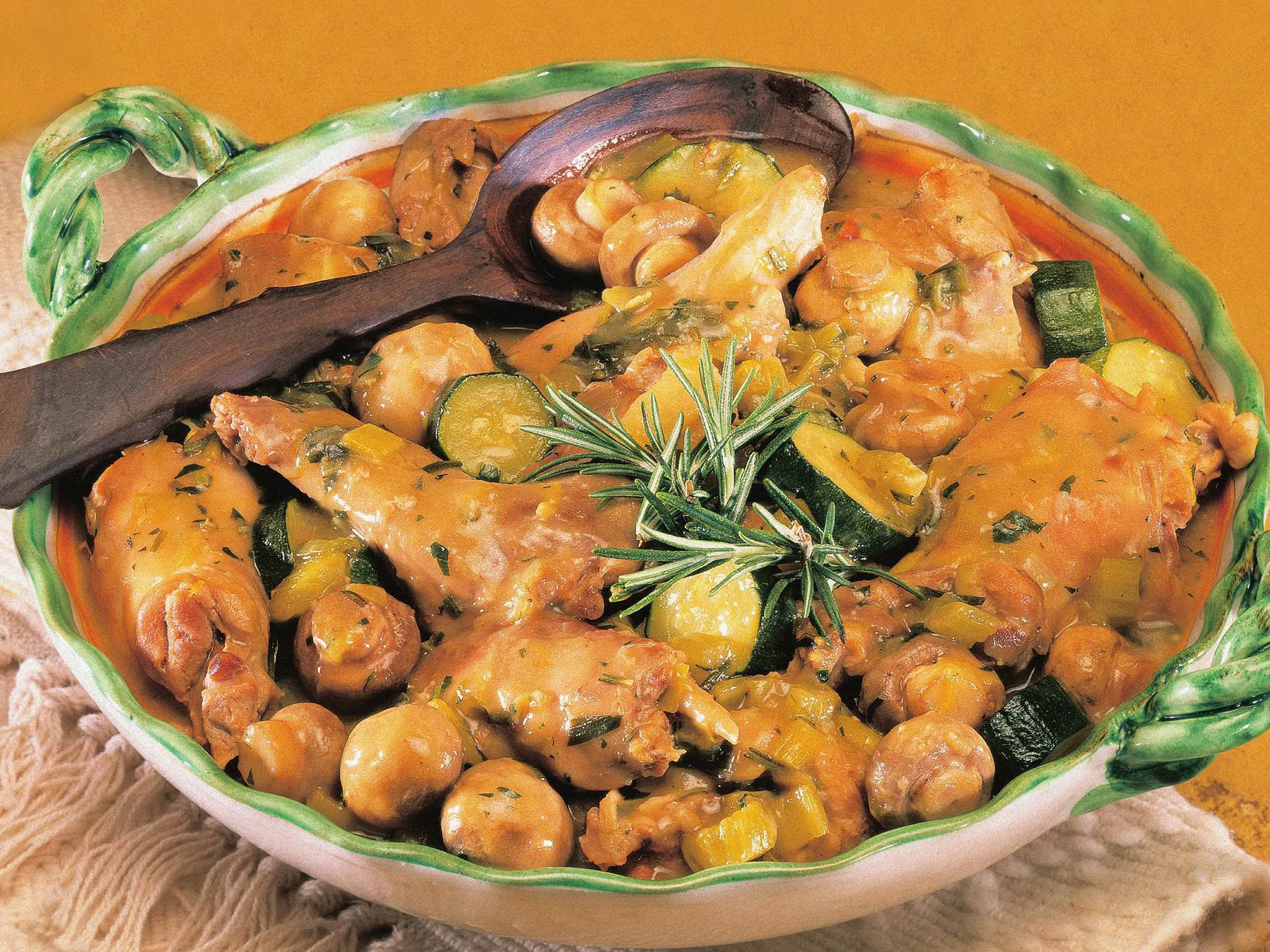 rabbit with rosemary and white wine