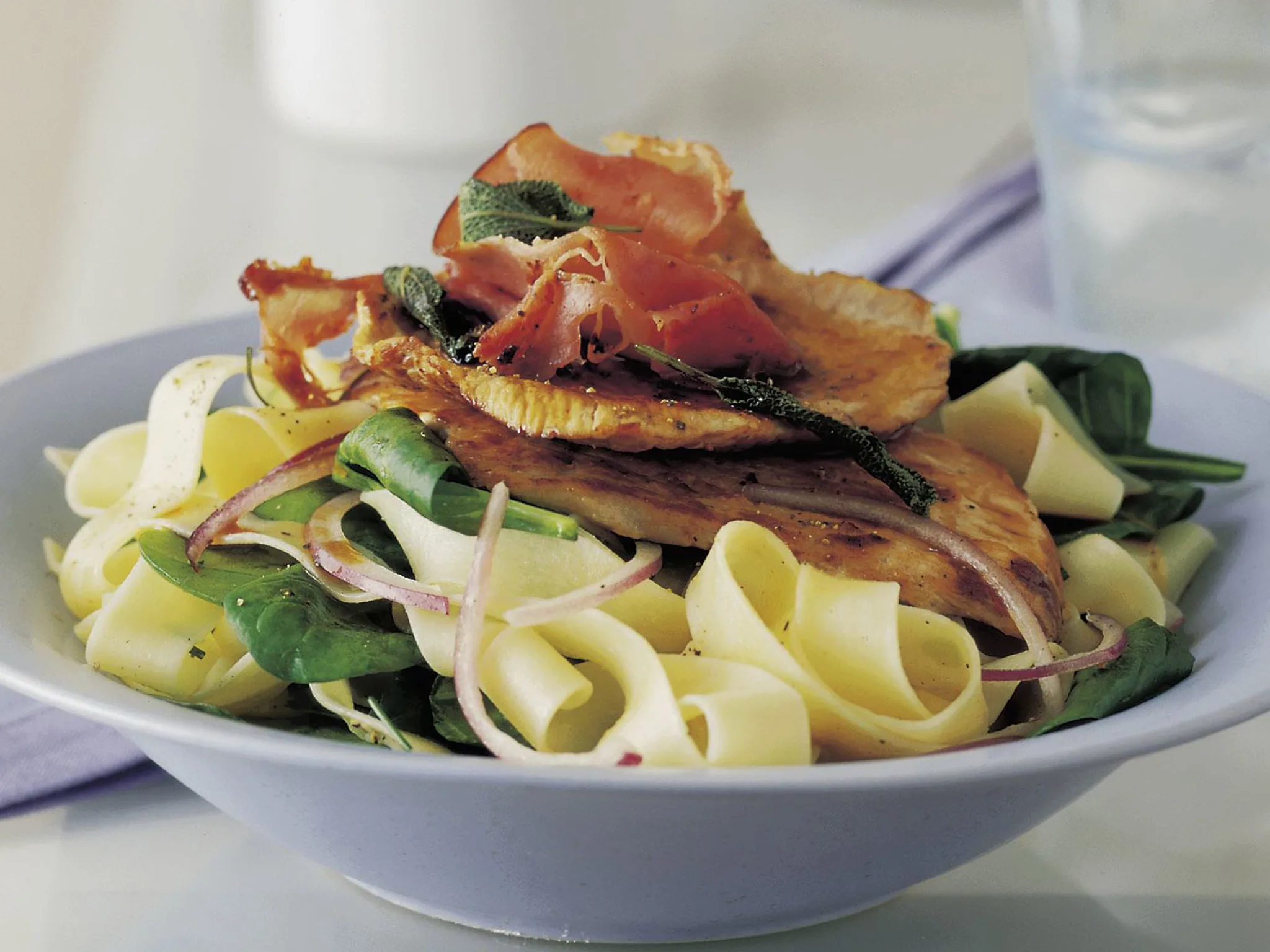Pork and sage with fettuccine