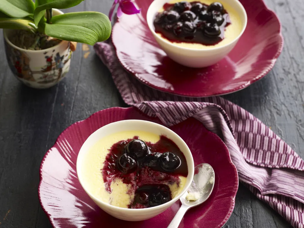 Steamed vanilla custard cups