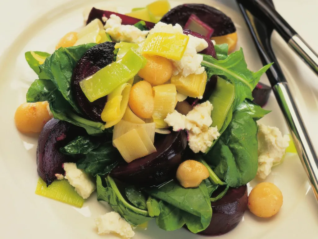 warm beetroot and macadamia salad