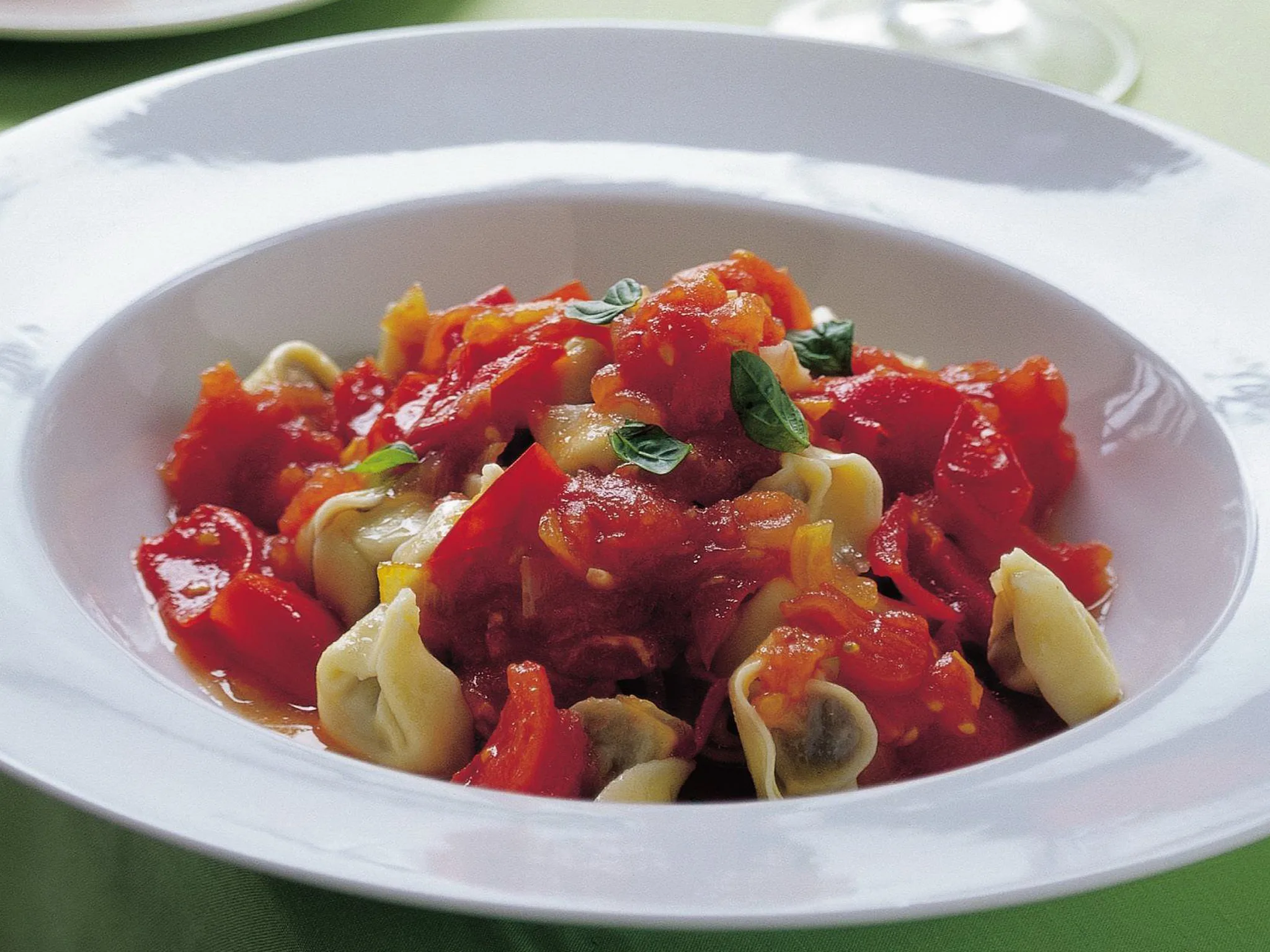 veal tortellini with fresh tomato sauce