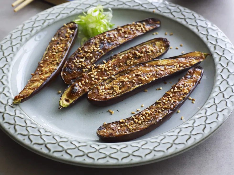 Grilled eggplant with miso