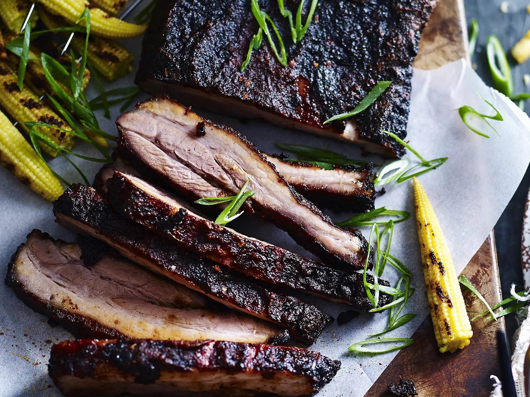 FIVE-SPICE PORK WITH GREEN ONION BREAD
