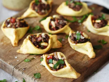 lamb and pine nut little boats