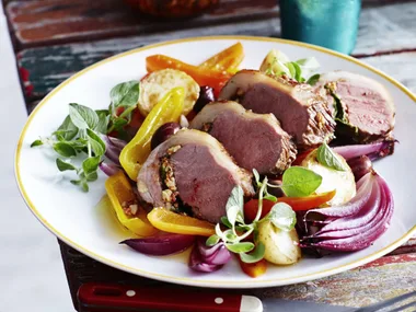 CAPSICUM & SPINACH STUFFED LAMB