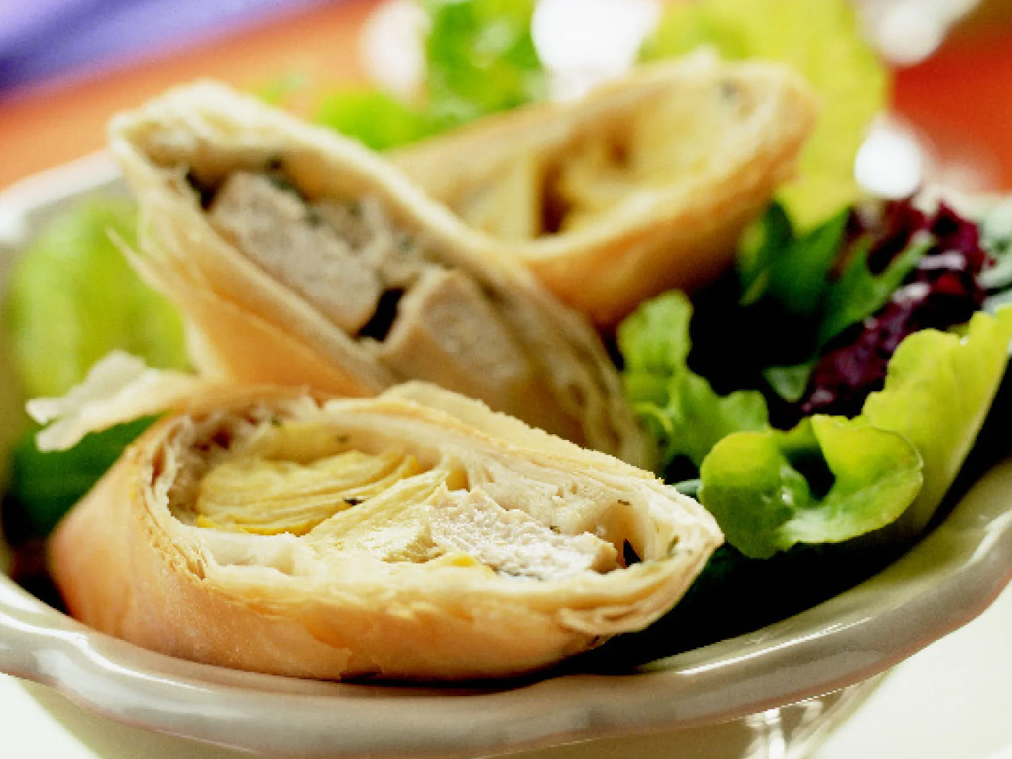 chicken and artichoke parcels