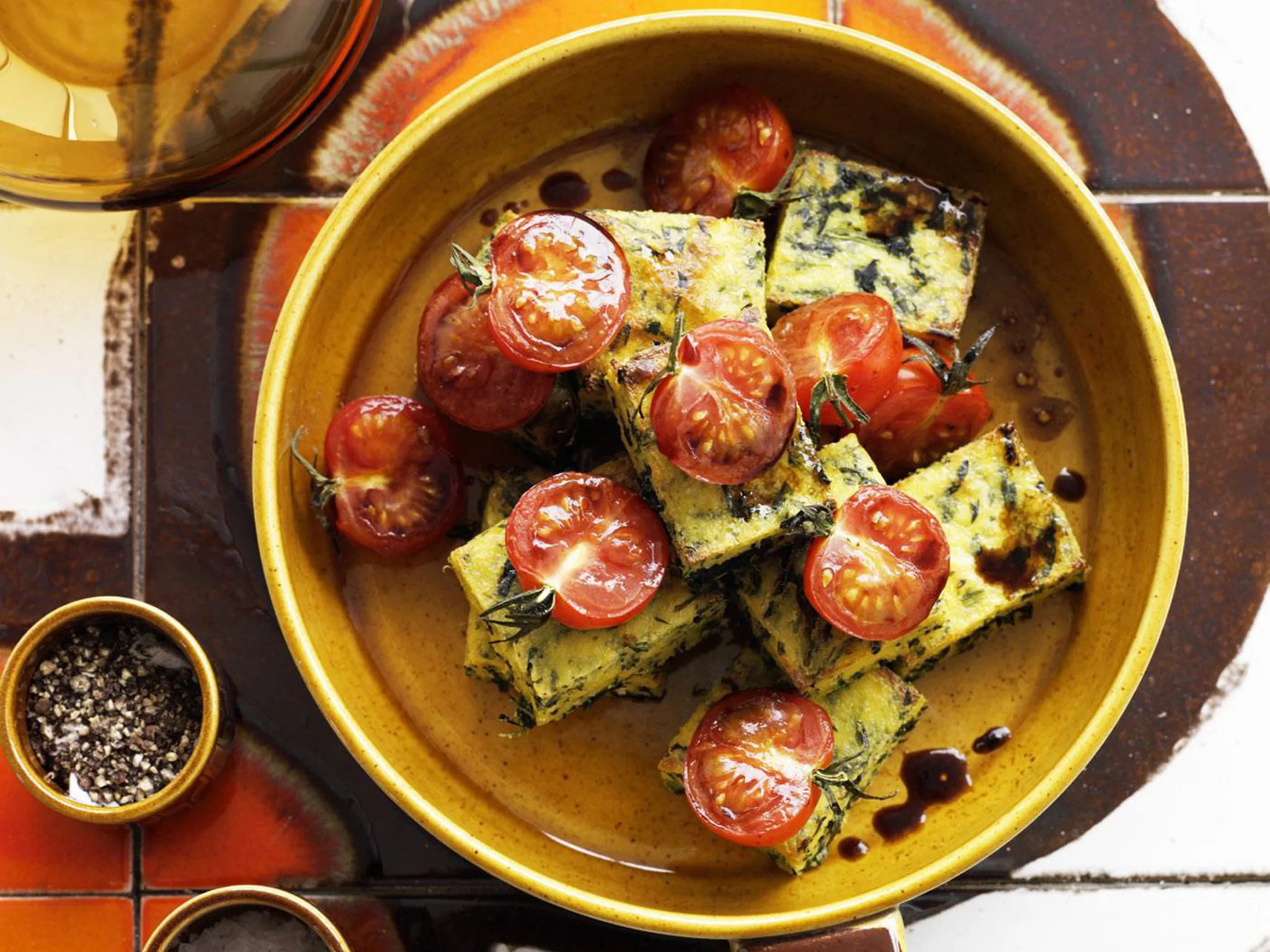 CHEESE AND SPINACH POLENTA