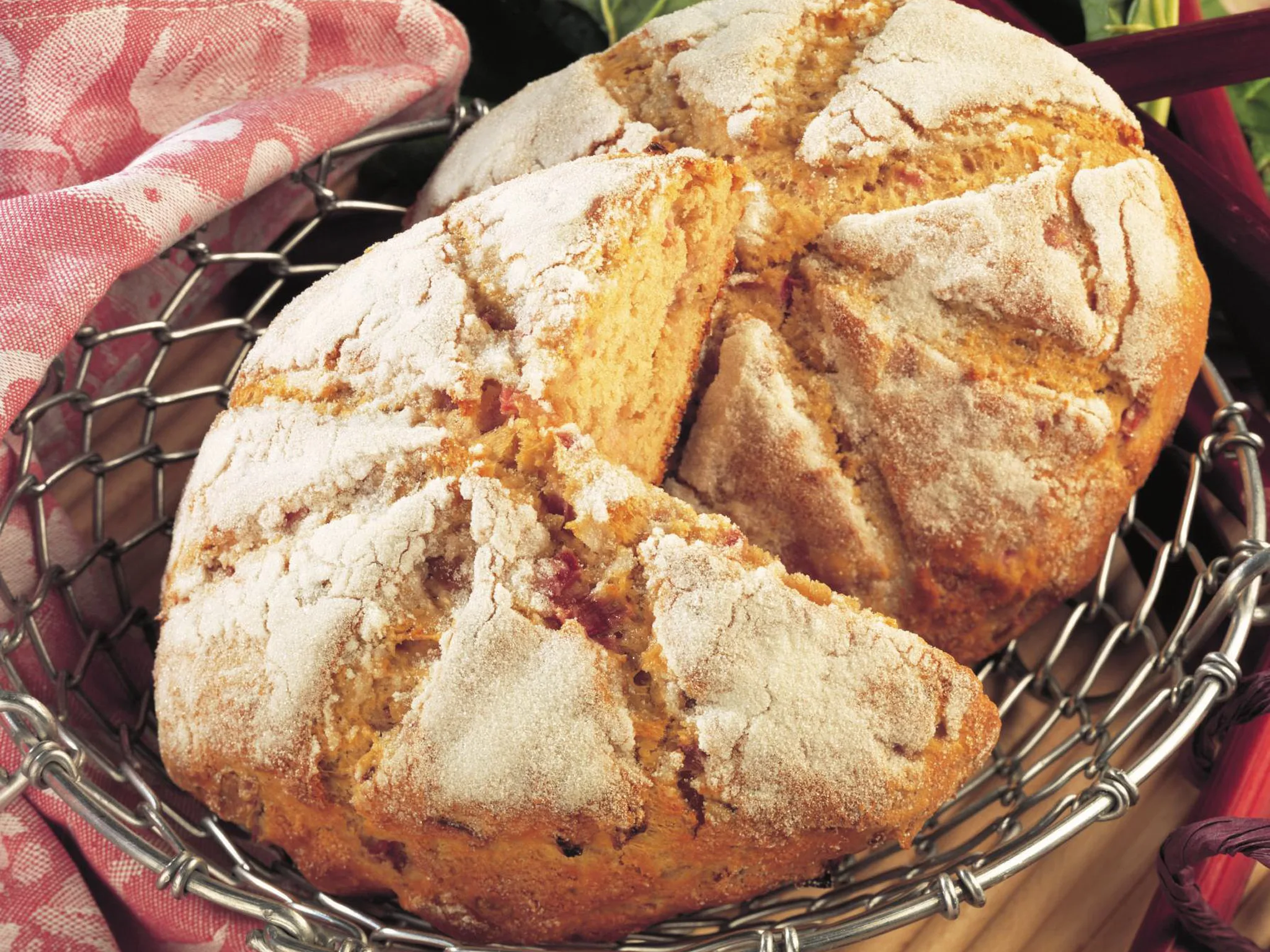 rhubarb ginger damper