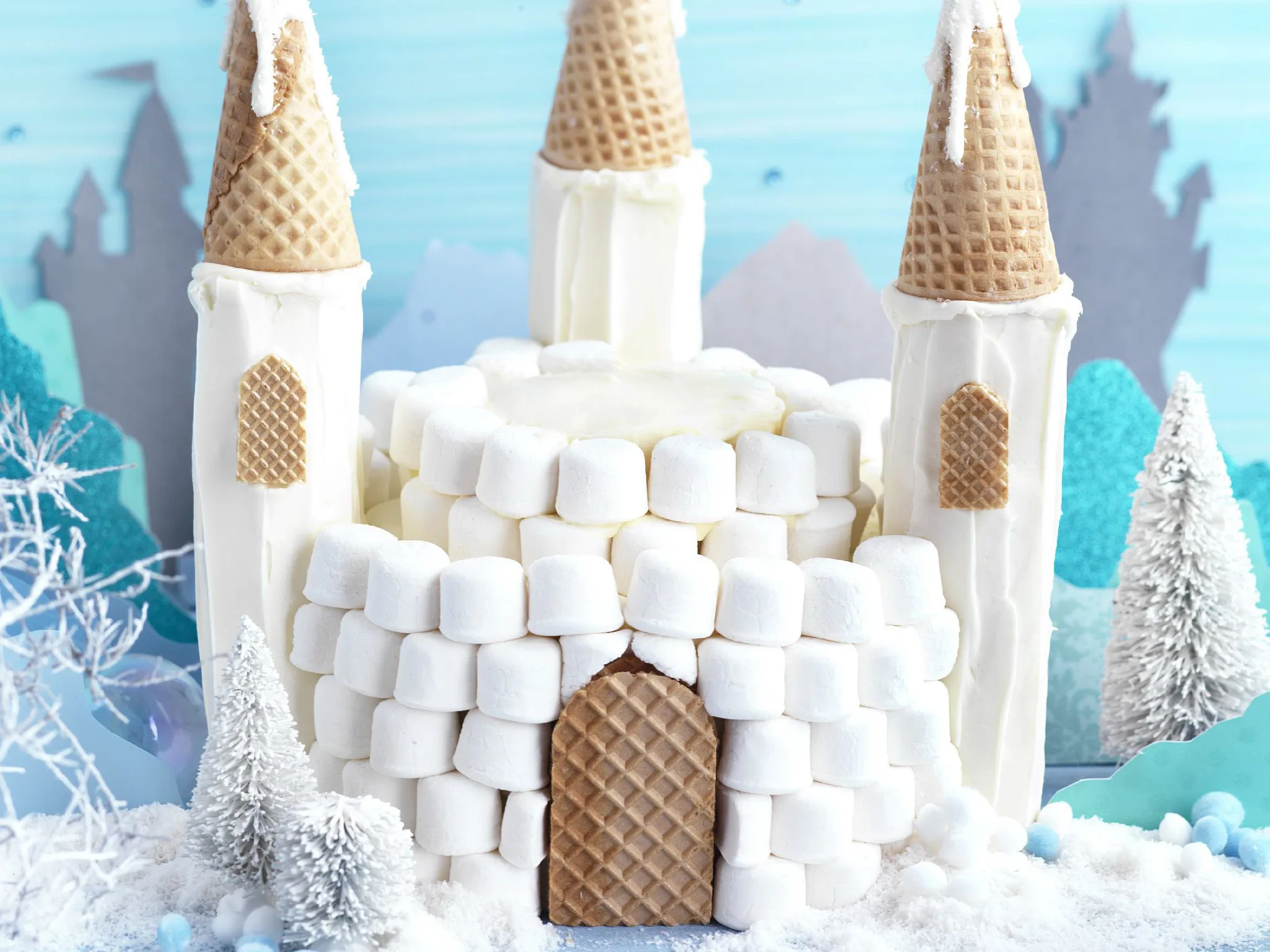 a frosty winter's castle