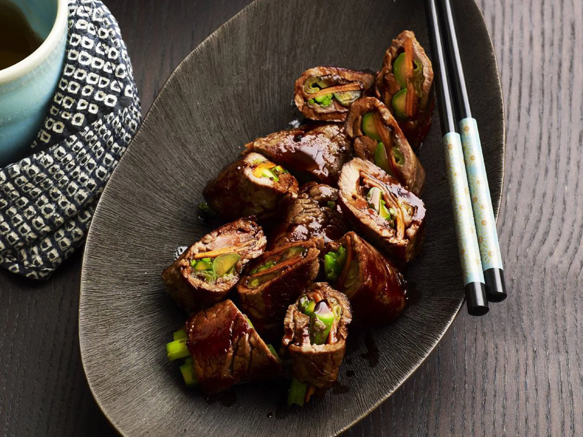 Beef and vegetable rolls