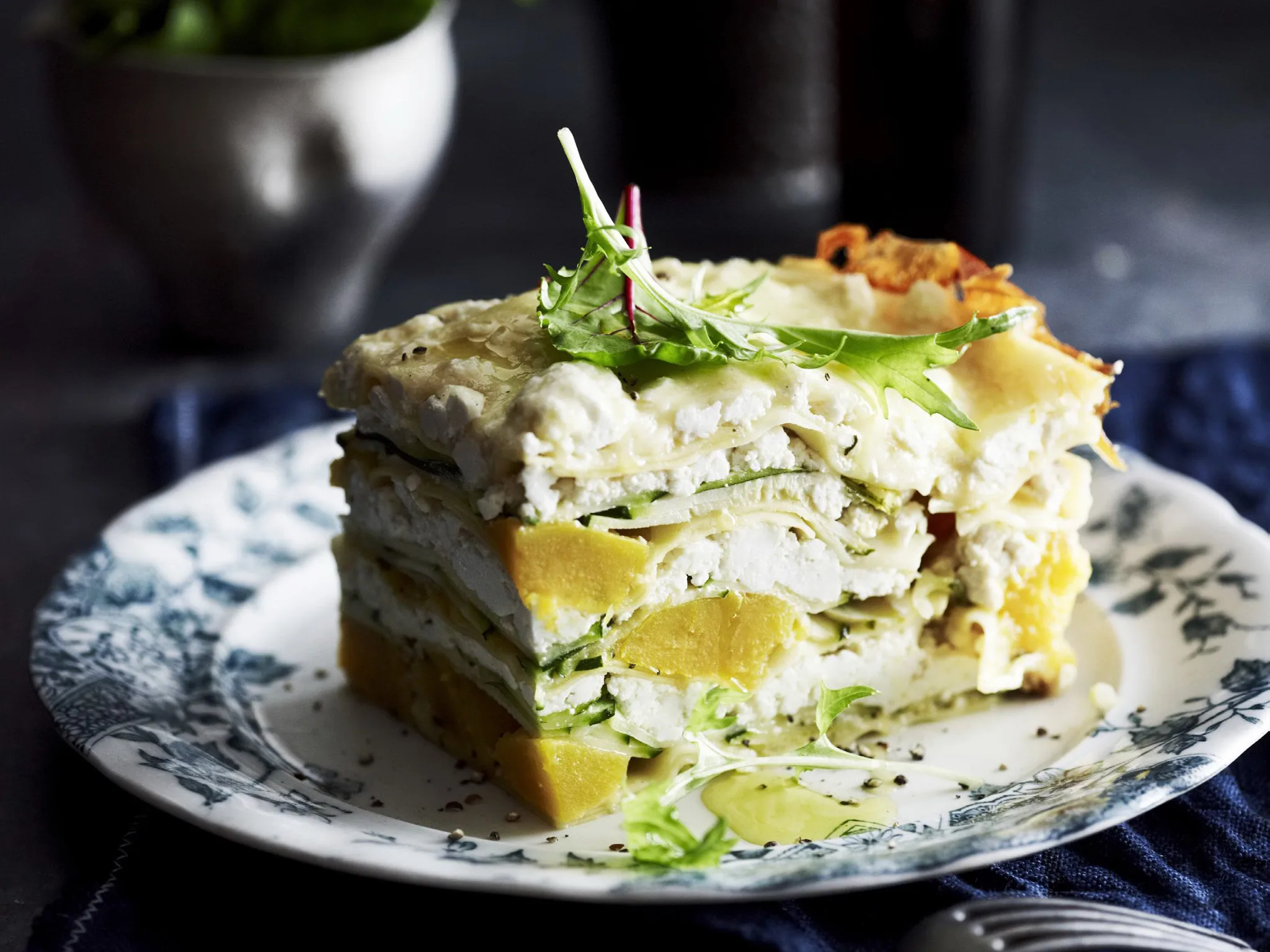 pumpkin, sage and zucchini lasagne