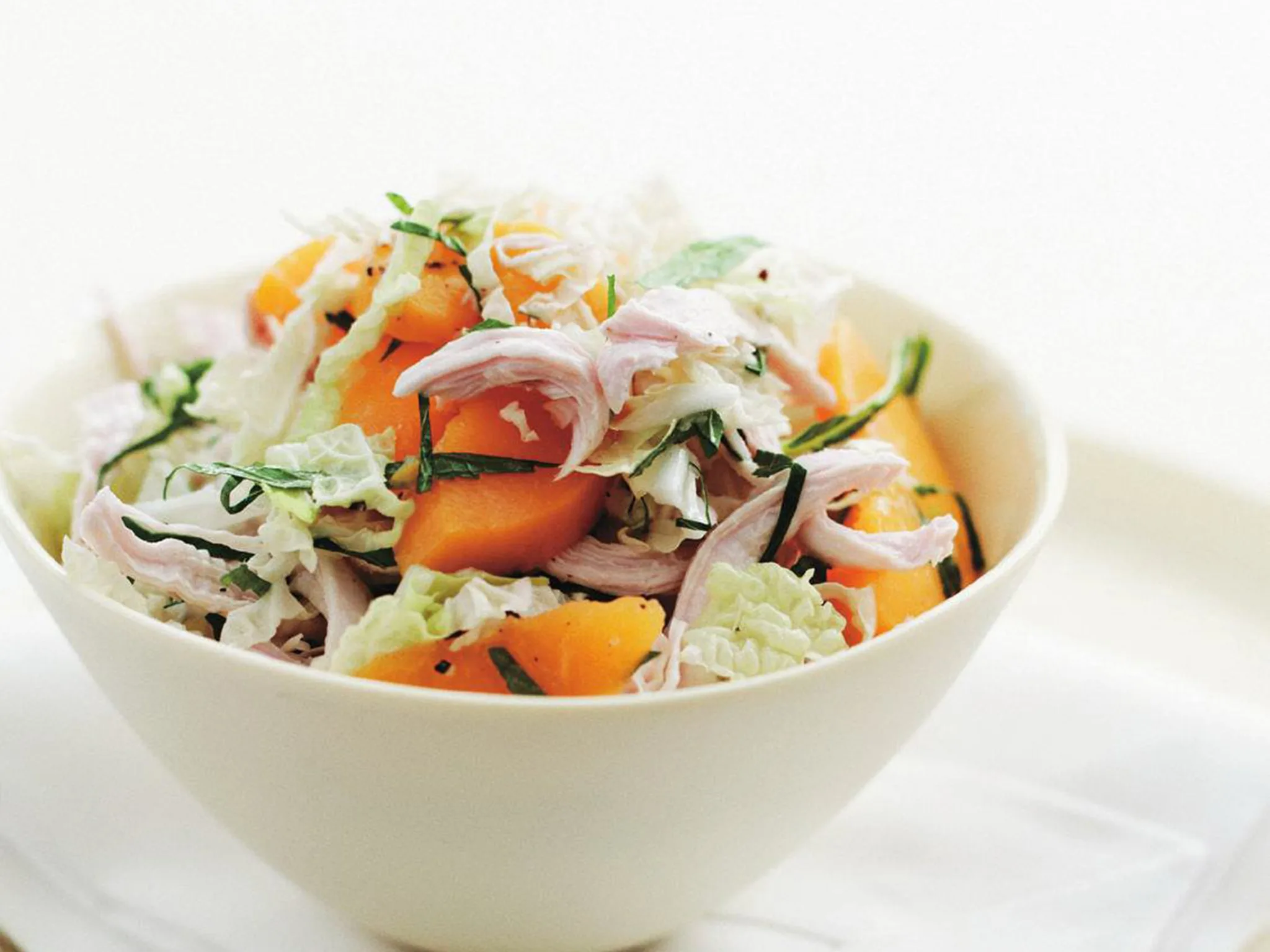 chicken and peach salad