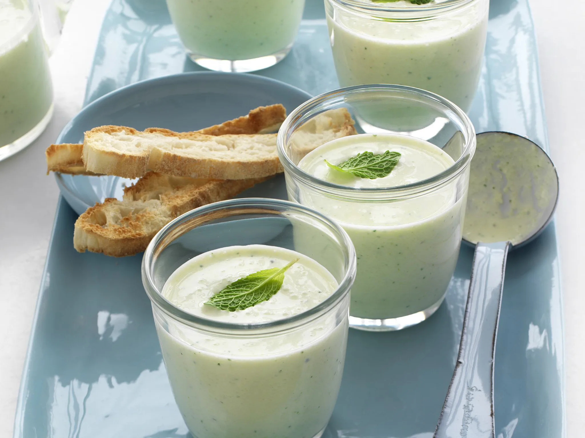 chilled yogurt, cucumber and mint
