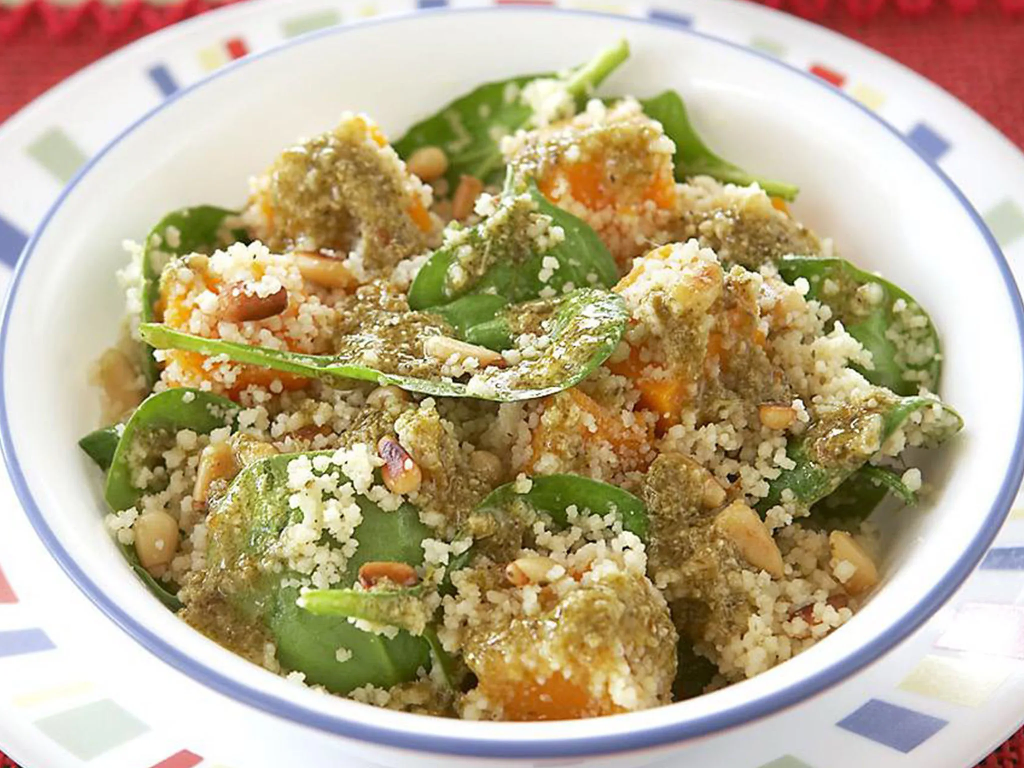 PUMPKIN AND SPINACH COUSCOUS SALAD