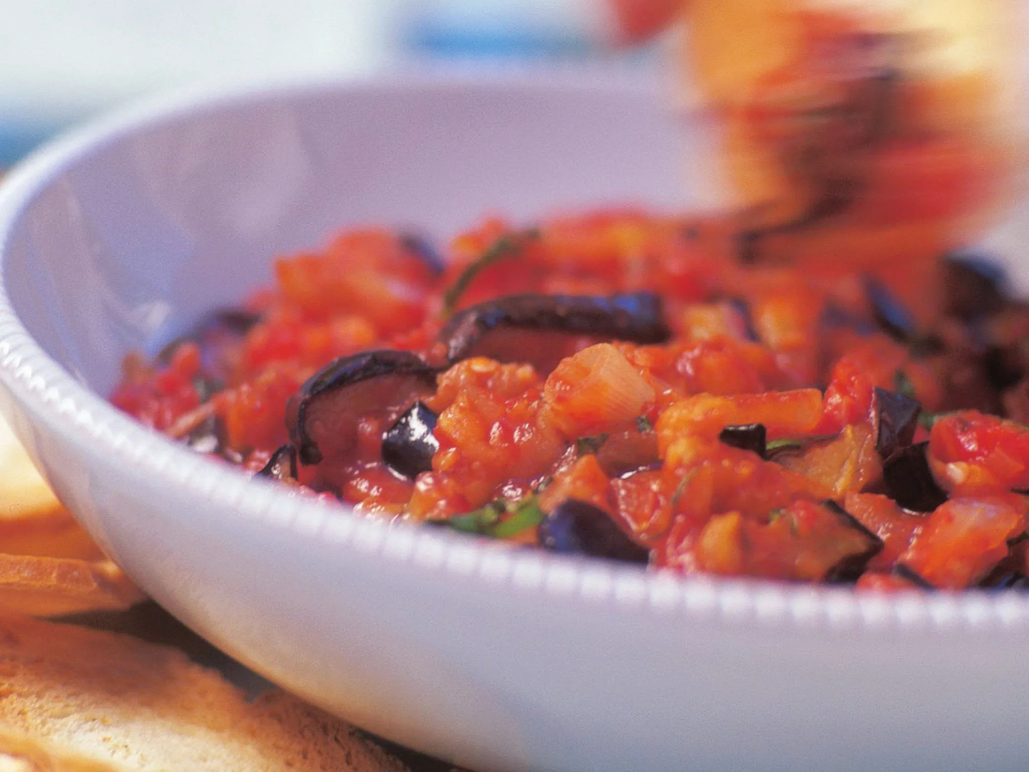 eggplant in garlic tomato sauce