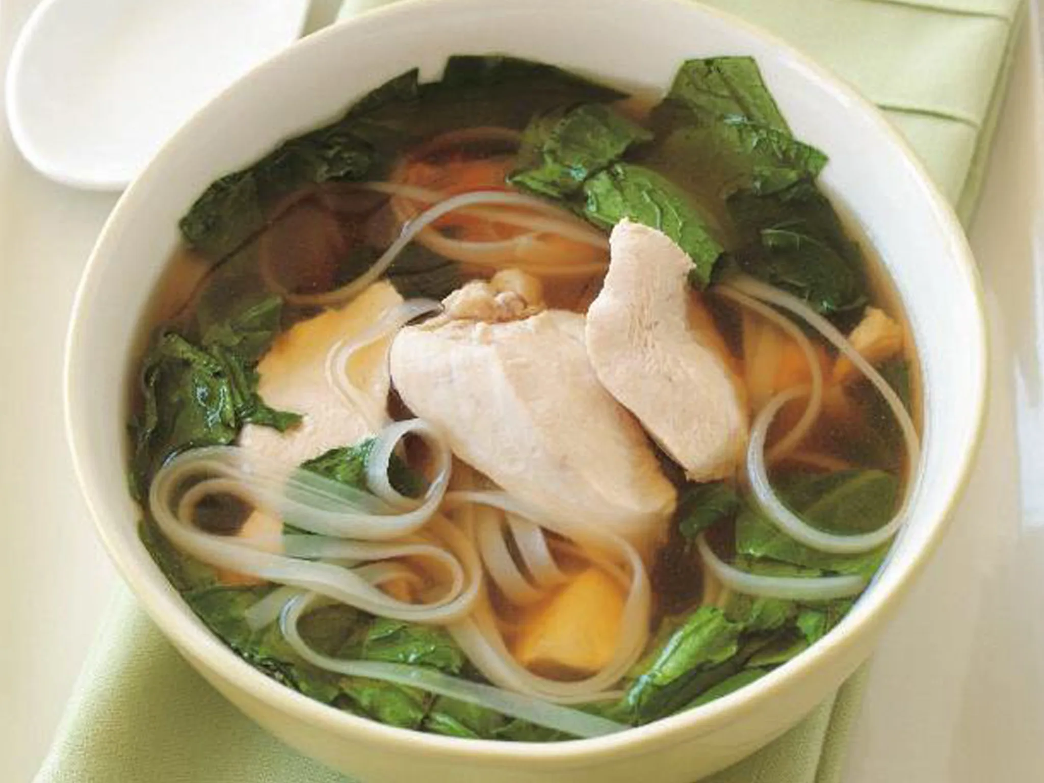 chicken soup with choy sum