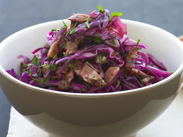 WARM RED CABBAGE & BACON SALAD