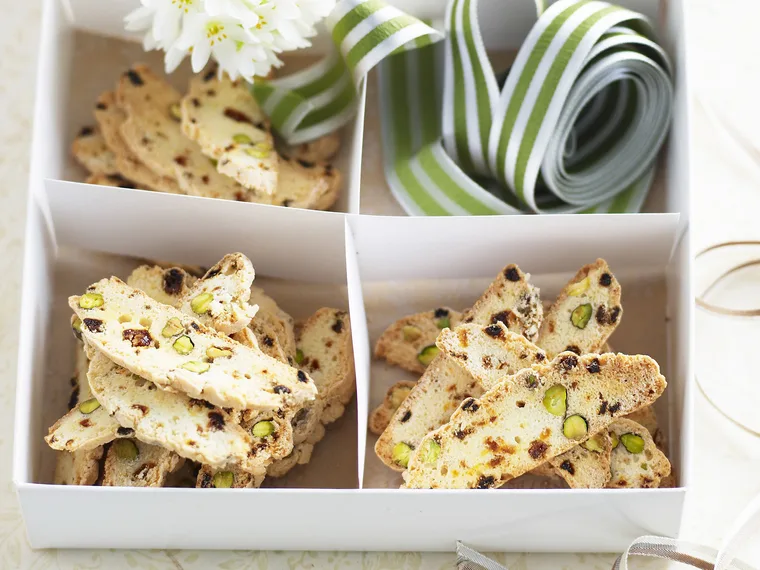 ROSY APRICOT AND PISTACHIO BISCOTTI