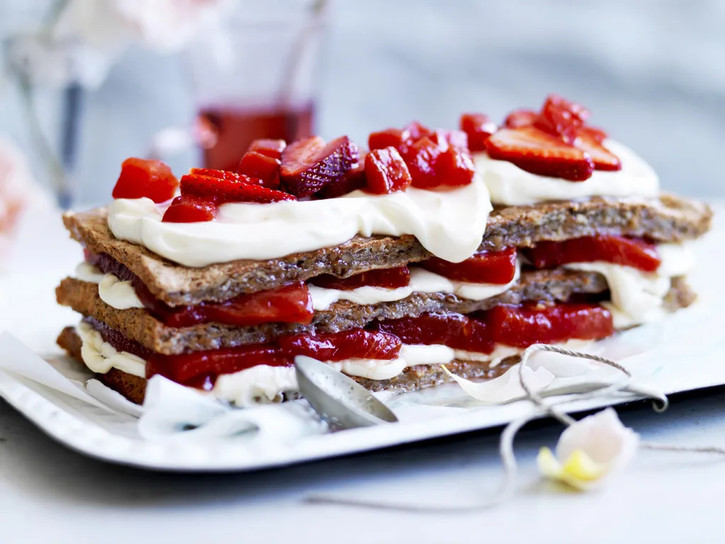 Watermelon, rose and STRAWBERRY ALMOND CAKE