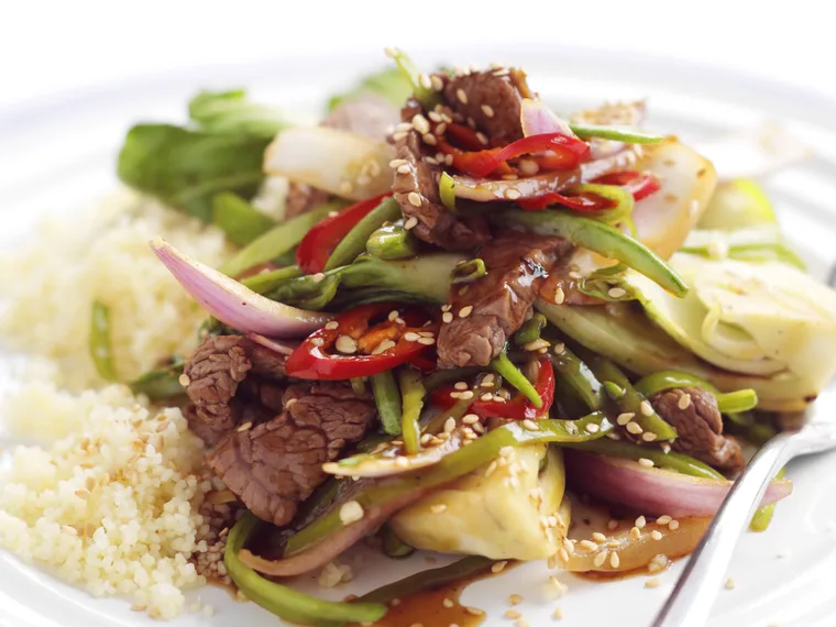 sesame beef stir-fry