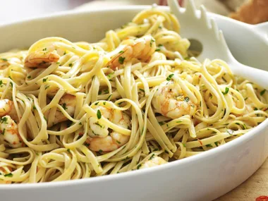 chilli prawn linguine