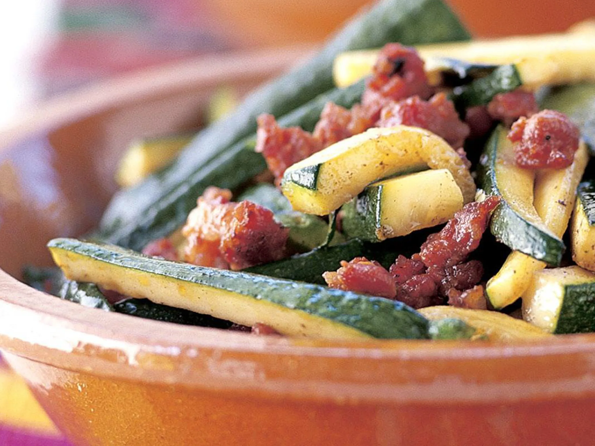 Zucchini with chorizo