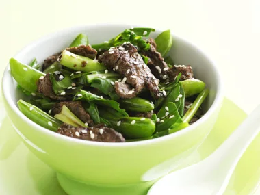 five-spice beef and asian greens