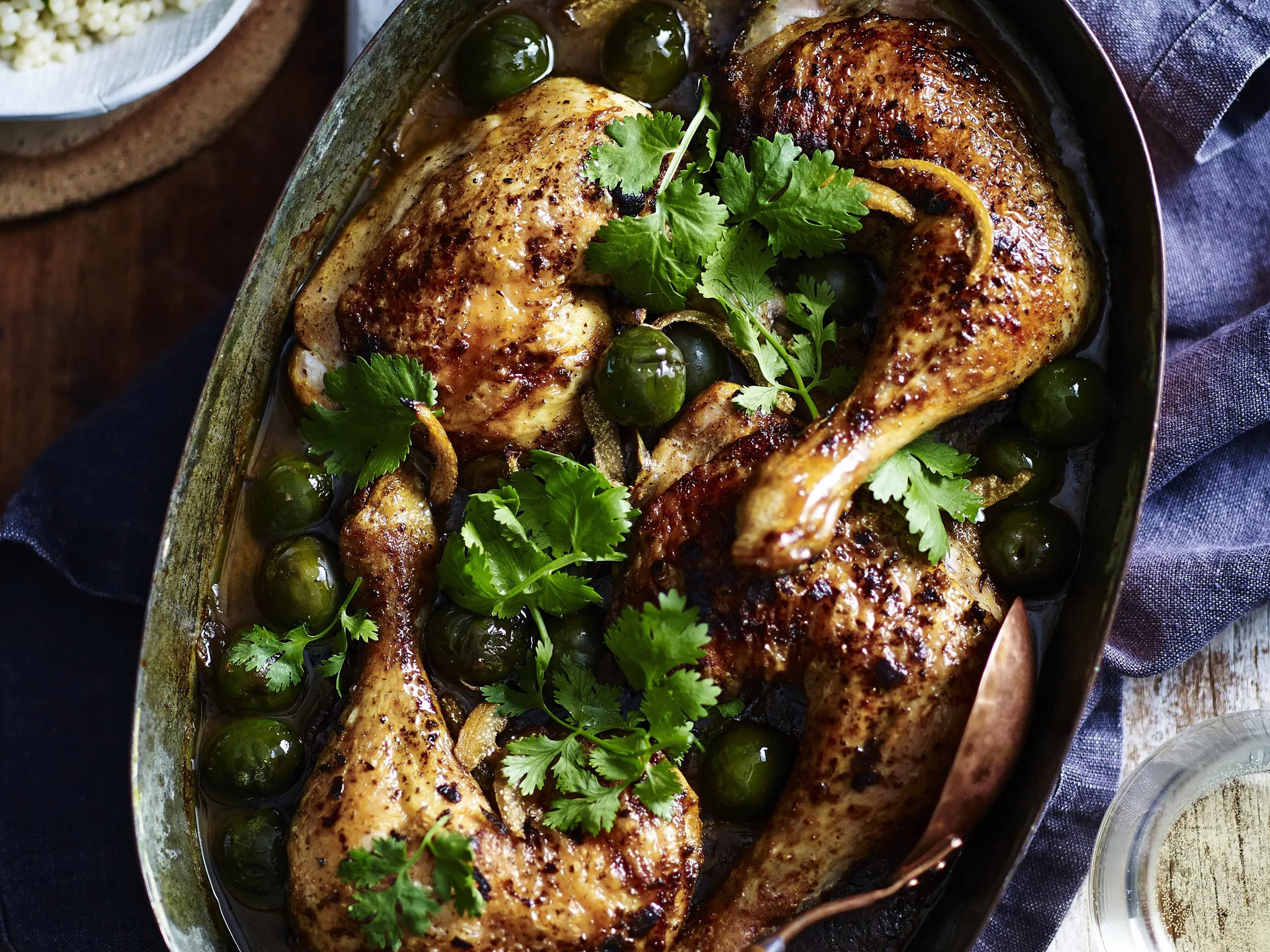 ROAST CHICKEN WITH OLIVES&PRESERVEDLEMON