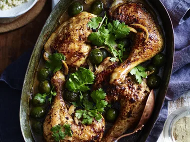 ROAST CHICKEN WITH OLIVES&PRESERVEDLEMON