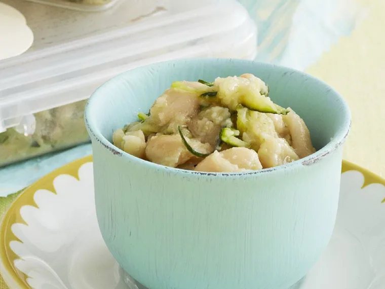 mashed white beans and zucchini