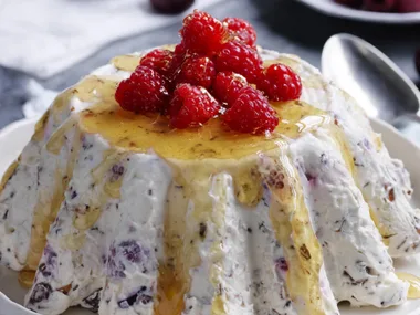 chocolate, honey & red berry parfait