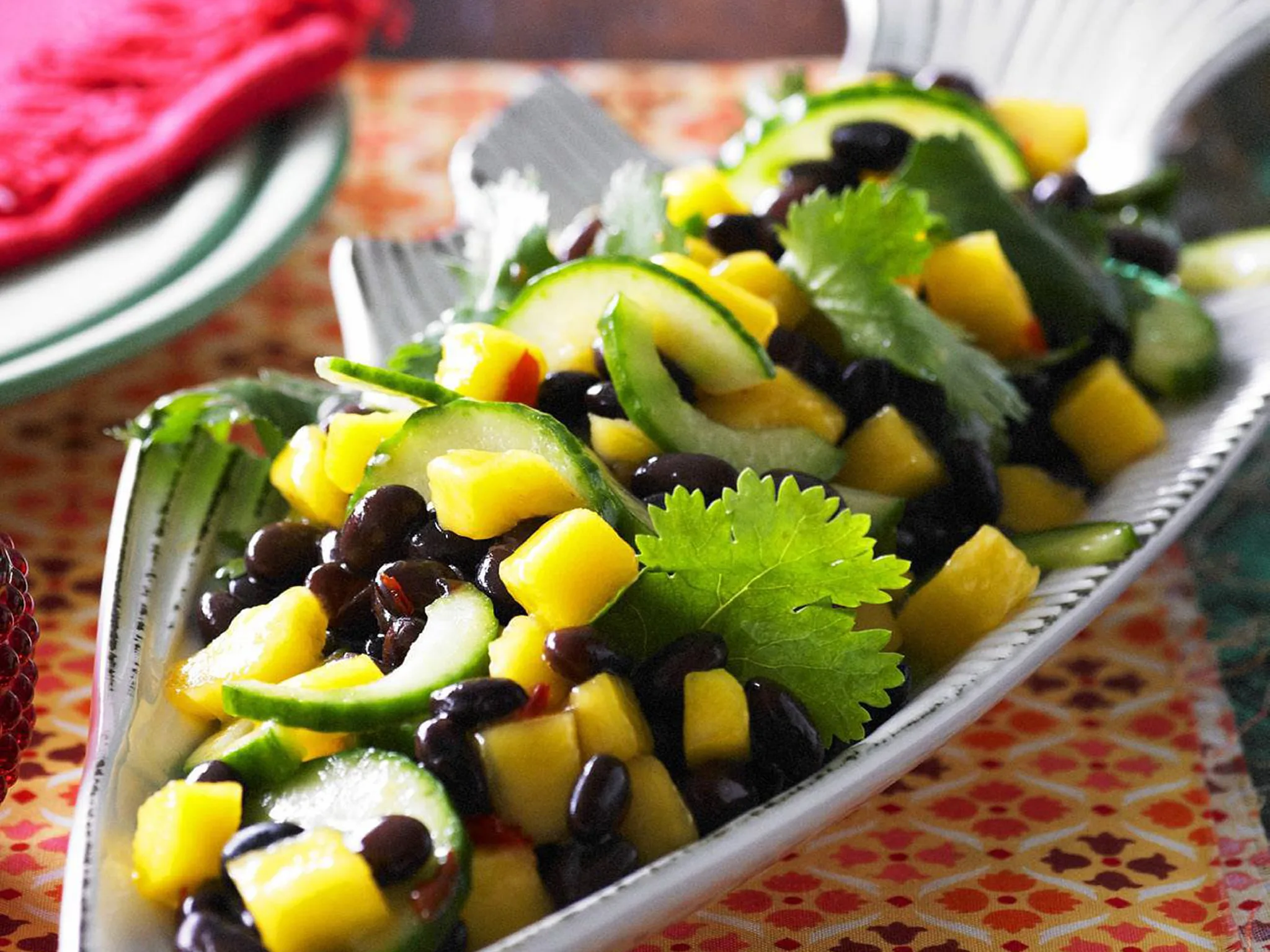 black bean and MANGO SALSA