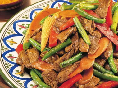 curried lamb and vegetables