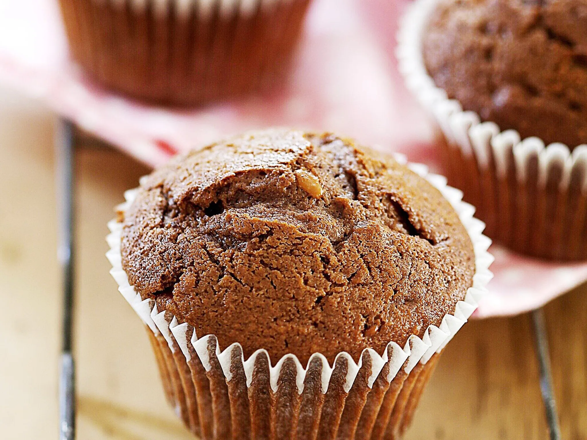 caramel & choc-chip muffins