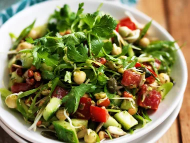 crunchy mung bean and coriander salad