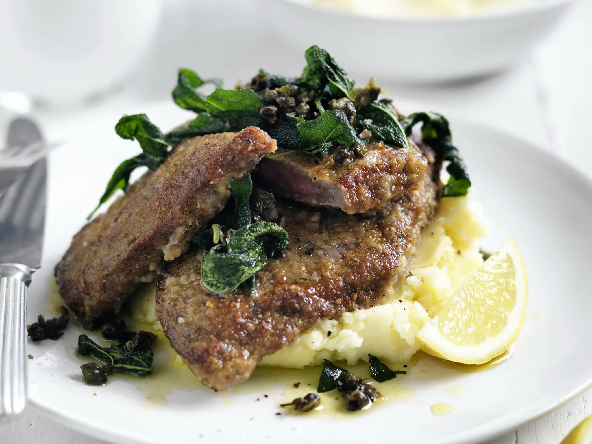 crumbed veal with capers and sage