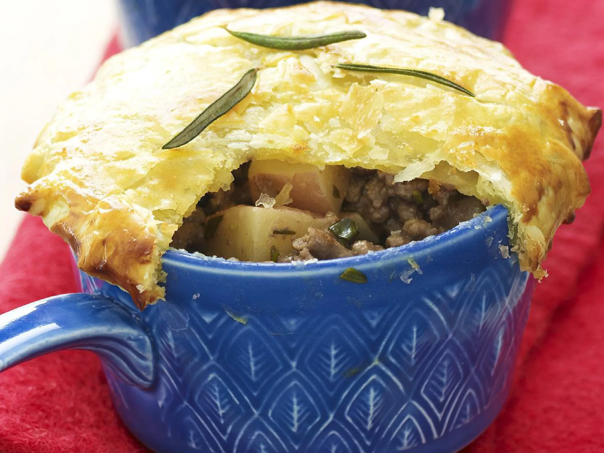 lamb, potato and rosemary pies