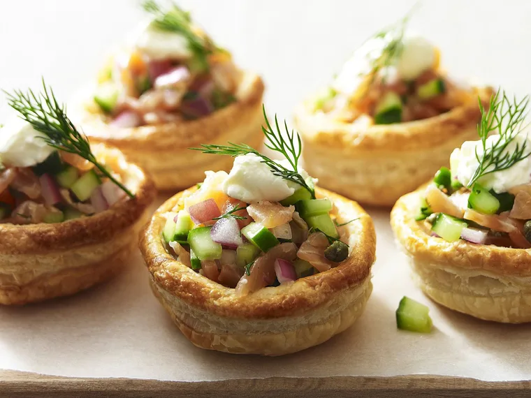 smoked salmon vol-au-vents