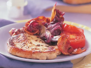 PORK BUTTERFLY STEAKS WITH RADICCHIO